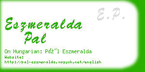 eszmeralda pal business card